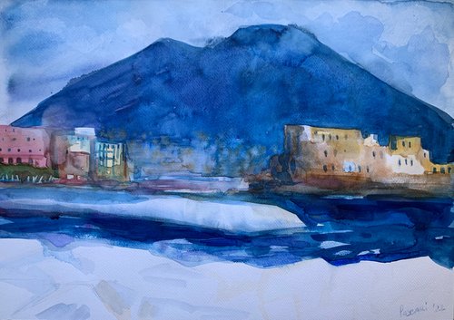 Napoli with Castle by Olga Pascari