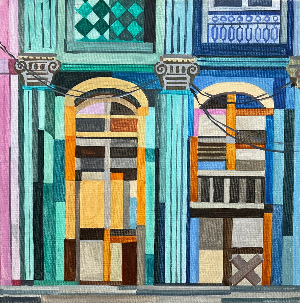 facades of old Habana - 04c by Andr Baldet