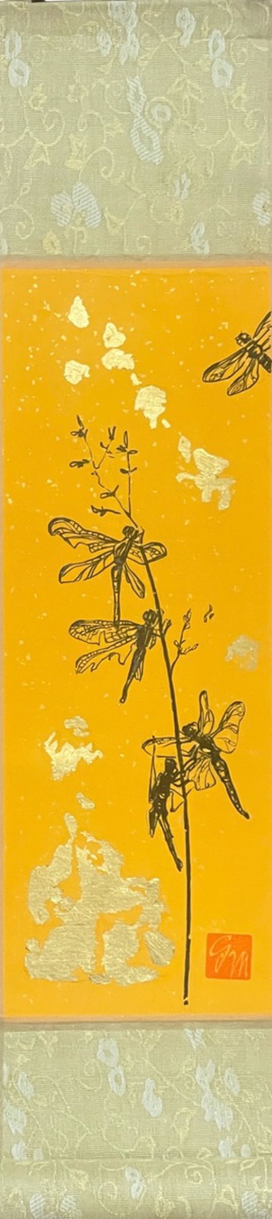 Golden dragonflies