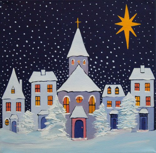Snow at Night (3) by Linda Monk
