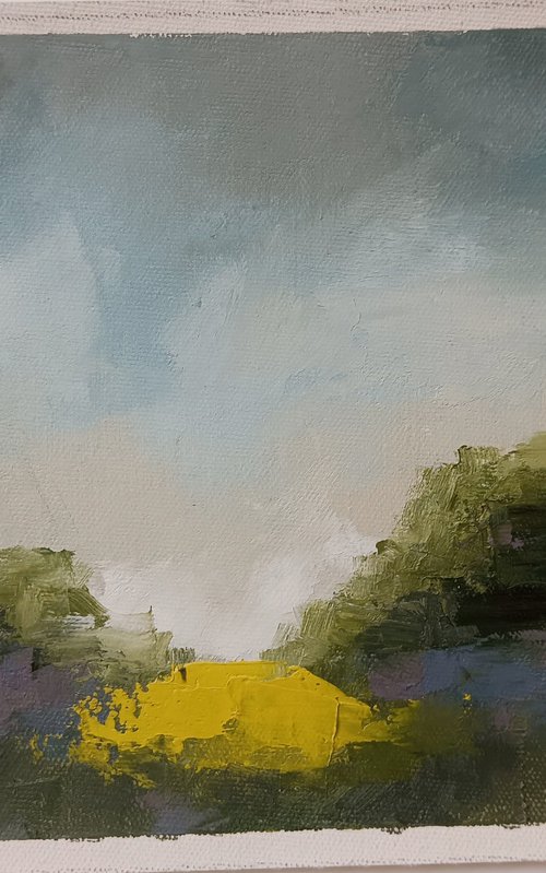 Small abstract landscape painting 4 by Marinko Šaric