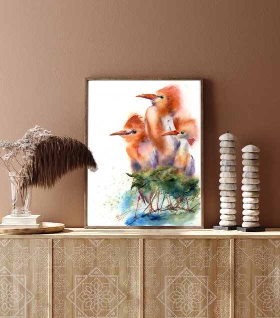 Feathered Trio