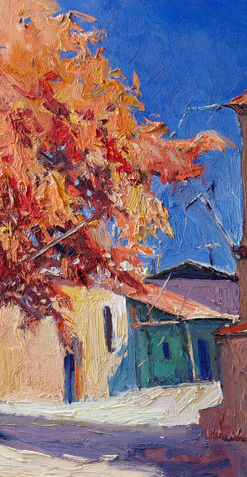 Autun Tree and Farmhouse by Suren Nersisyan