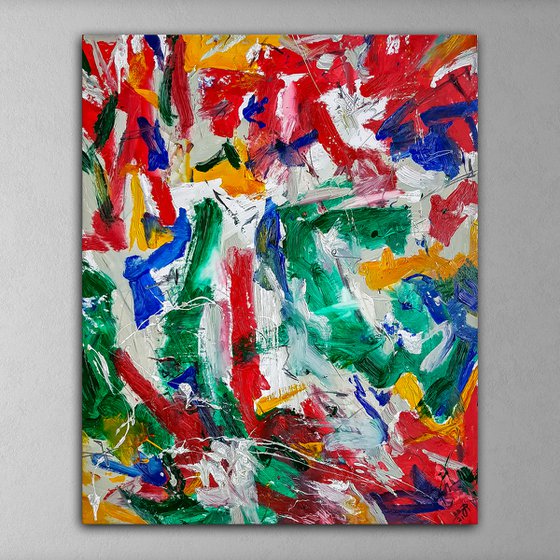 "Estos N-2" Abstract Expressionism painting