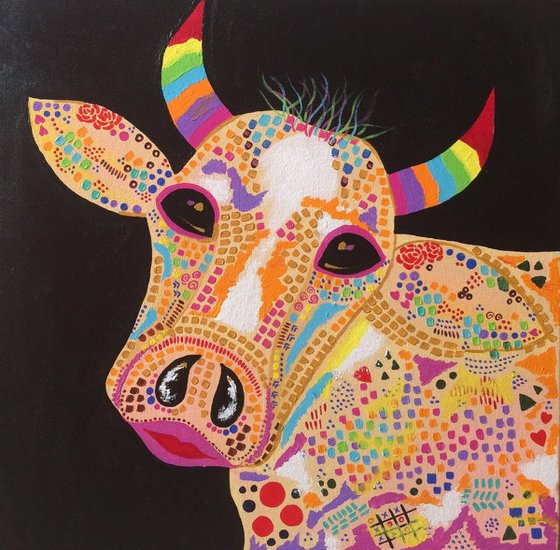 Pop Art Cow ! Animal Lovers Gift !!