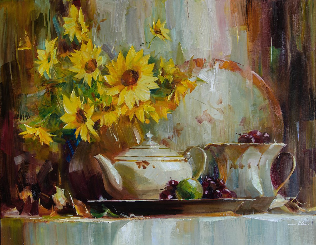 Golden Glow By Valentin, 35 X 28, Artwork For Sale On Artfinder