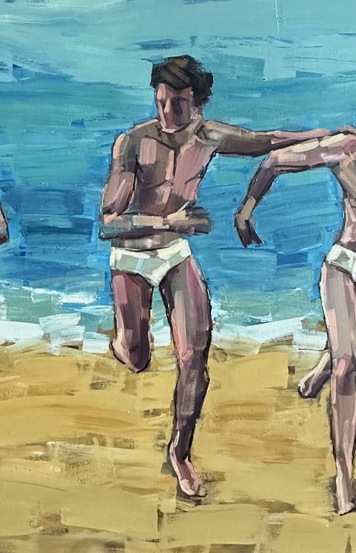 Naked men at the beach by Emmanouil Nanouris