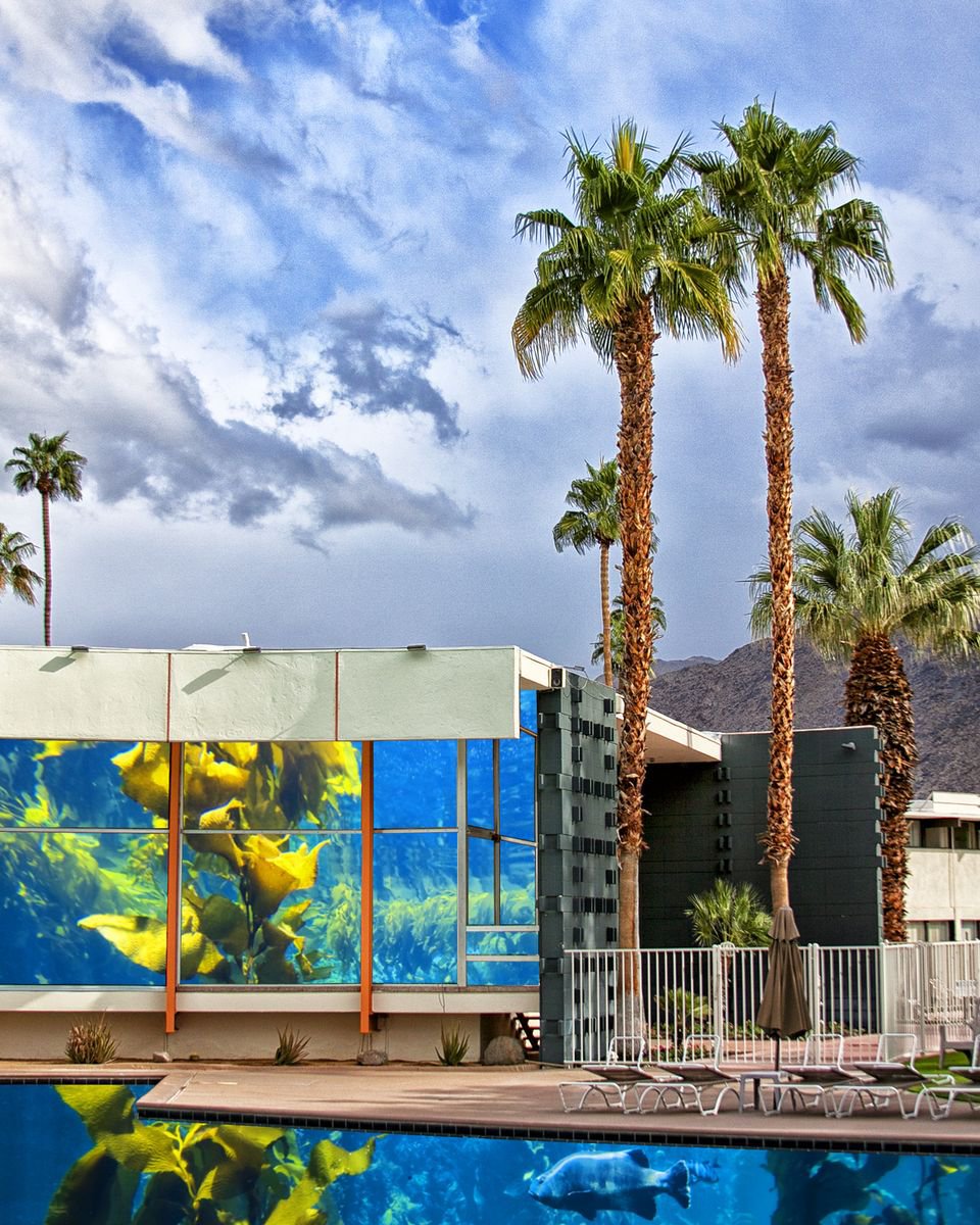 Surrealistic Photograph , Midcentury Aquarium Palm Springs Ca By William Dey, 18 X 22, Artwork For Sale On Artfinder