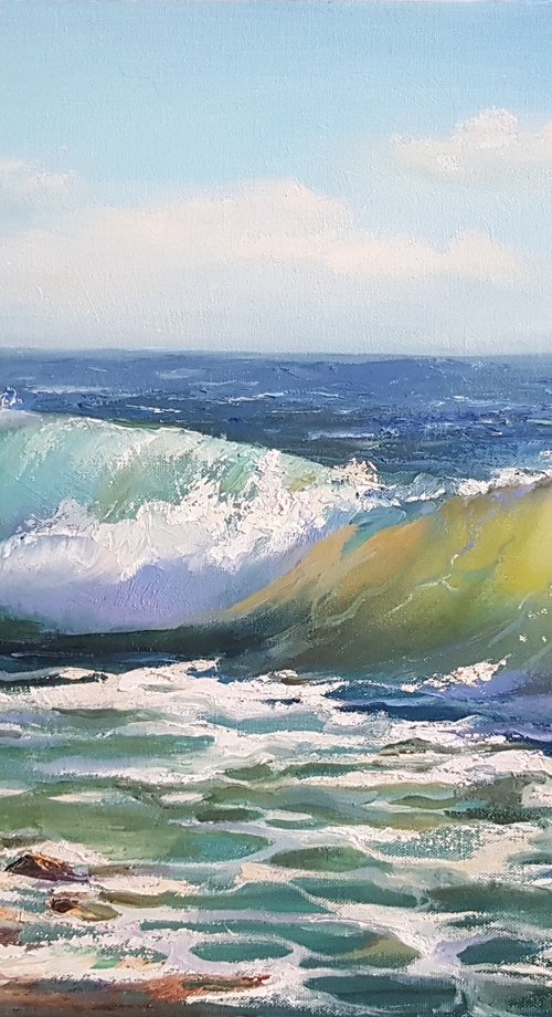 Waves. Seascape Painting by Olga Lomax