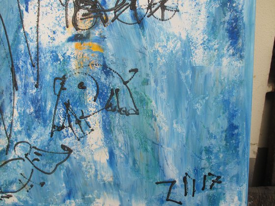 blue citylife xl Acrylpainting 39,4 x 55,1 inch