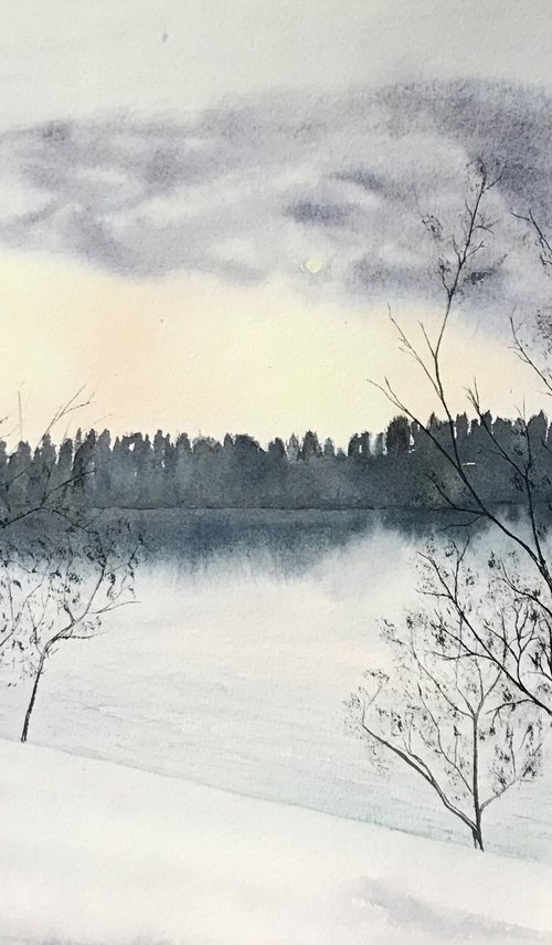 Dramatic winter landscape by Tetiana Kovalova