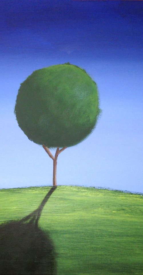 original abstract landscape "The New Eden" painting art canvas - 16 x 20 inches by Stuart Wright