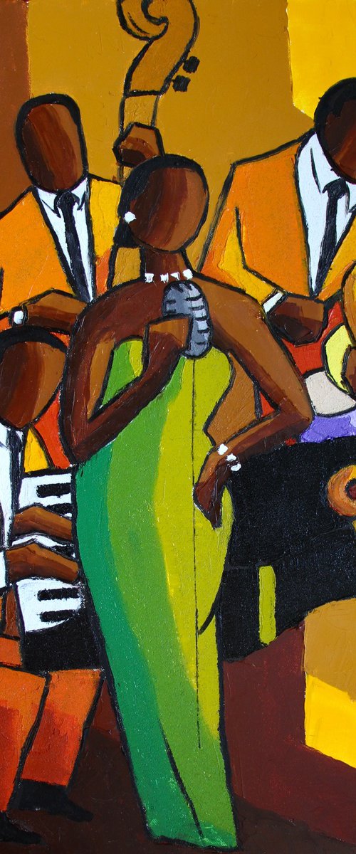Jazz, Quintet vert orange by Olivier Boissinot