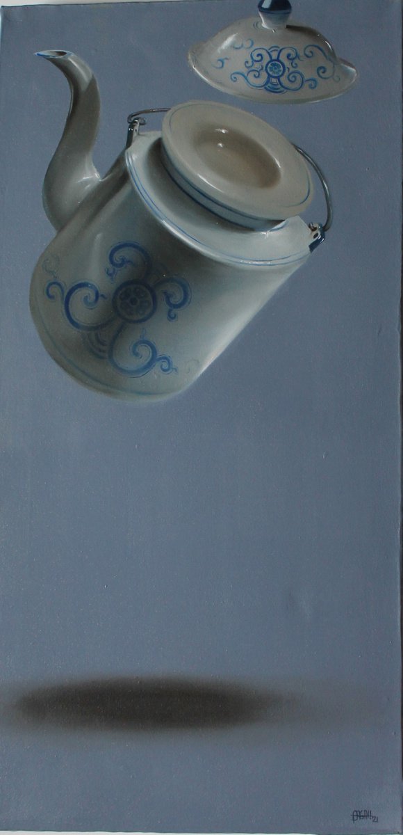 Photorealistic Still Life Oil Painting By Nicoletta Bagatti, 12 X 24", Cogli L