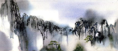 Mystical mountains by Alfred  Ng