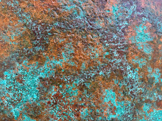 "Verdigris No. 1 " Copper Patina Wall Art