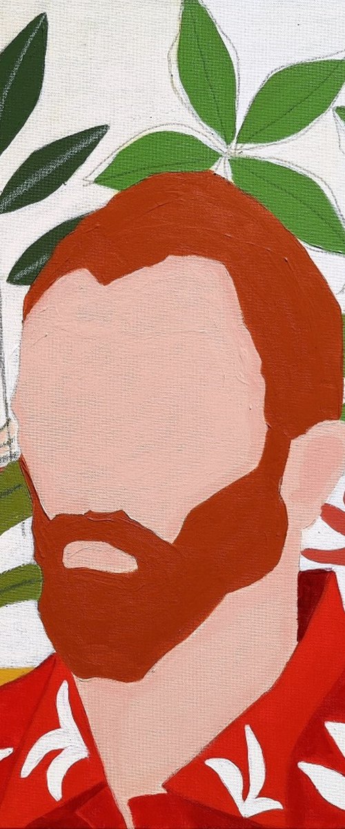 Van Gogh with Hawaiian Shirt and Garden by Marisa Añón