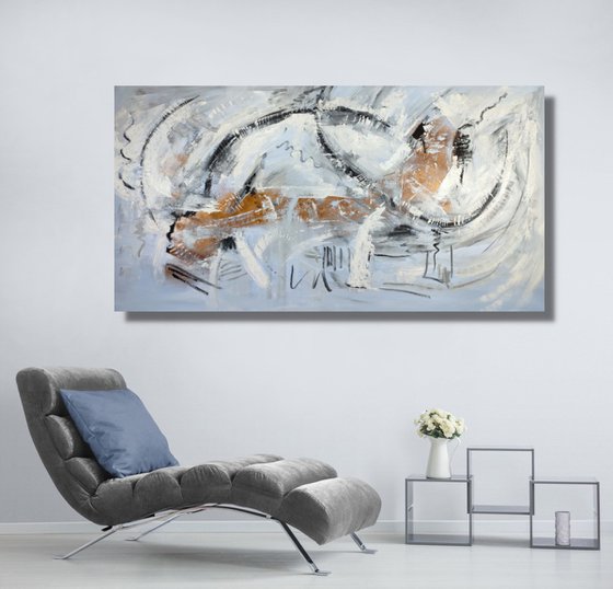 pil tempel versnelling large abstract painting-xxl-200x100-large wall art canvas-cm-title-c769  Acrylic painting by Sauro Bos | Artfinder