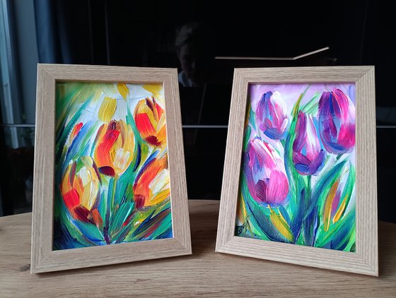 Diptych "Spring memories"