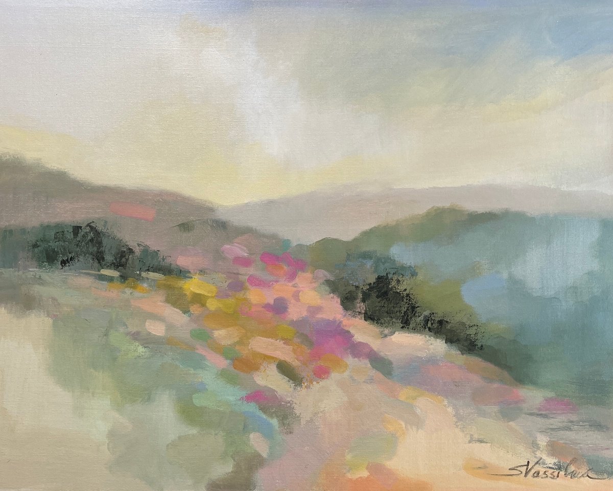  Blooming Slopes By Silvia Vassileva, 30 X 24, Artwork For Sale On Artfinder
