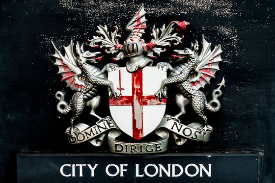 CITY OF LONDON : CREST  (LIMITED EDITION 1/20) 12" X 8"