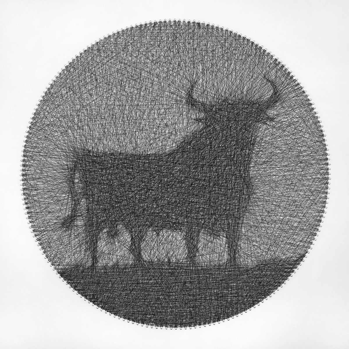Taurus String Art / Bull Silhouette by Andrey Saharov