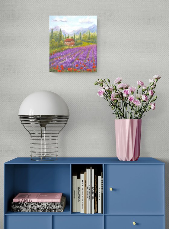 Lavender and poppies