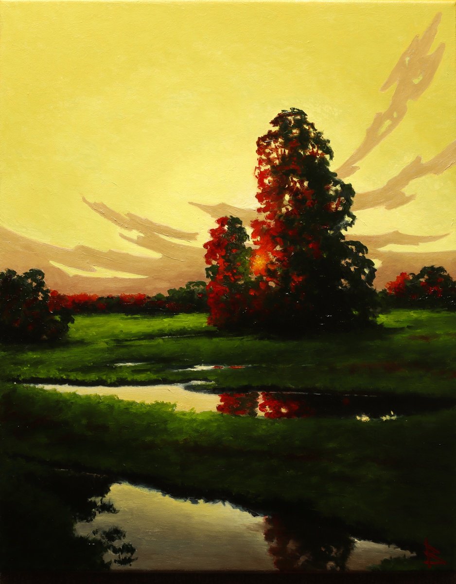 At Sunset By Oleg Baulin, 16 X 20, Artwork For Sale On Artfinder