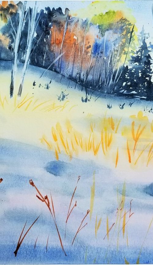 Winter Landscape #2. by Alexandra Tomorskaya/Caramel Art Gallery