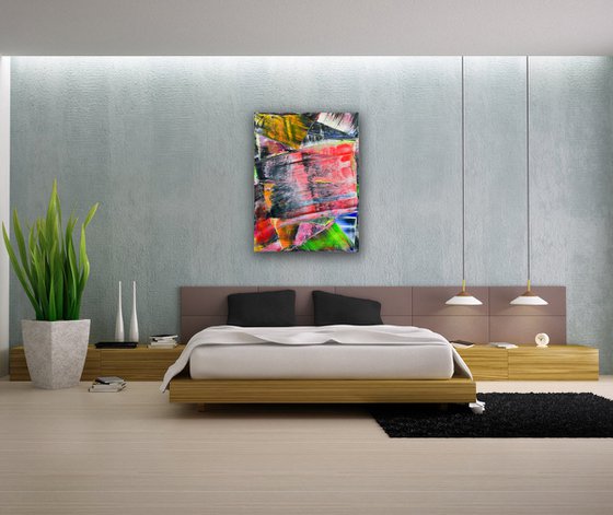 "In Your Face" - Original PMS Large Abstract Acrylic Painting On Canvas - 30" x 40"