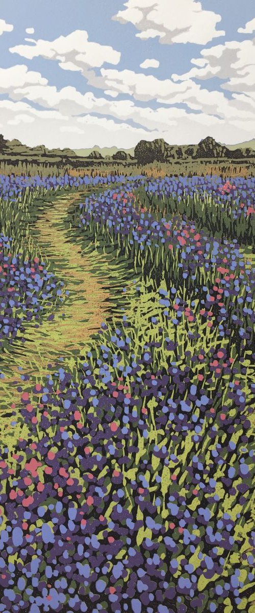 Blue Field Tracks by Alexandra Buckle