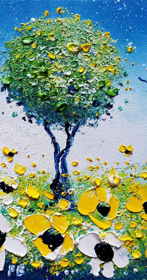 "Viridian Tree & Flowers in Love" by Phil Broad