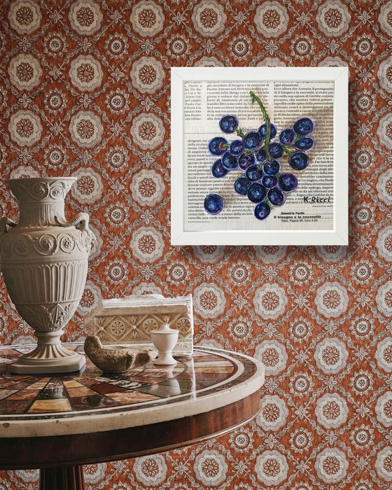 "Grapes on Newspaper"