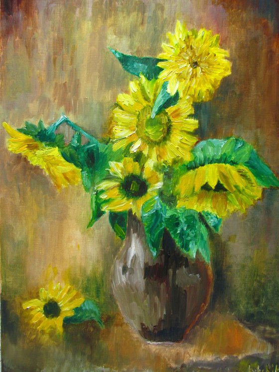 Sunflowers painting Still life