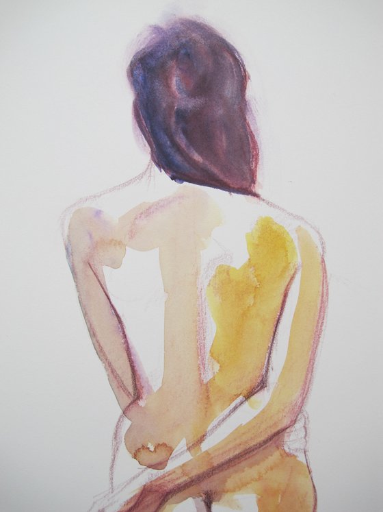 Standing female nude