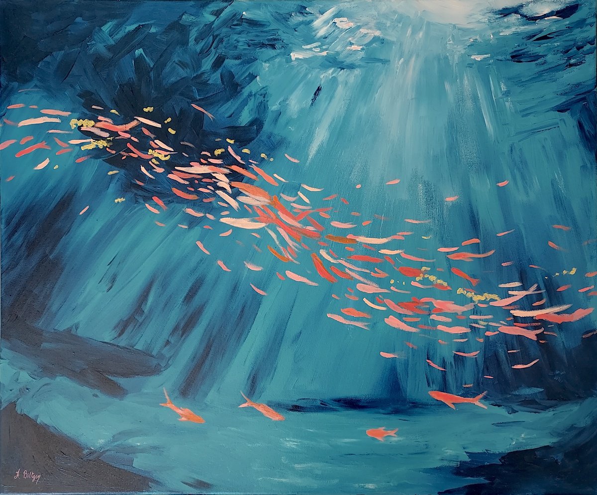Ballet Des Profondeurs By Axelle Biltgen, 26 X 21, Artwork For Sale On Artfinder