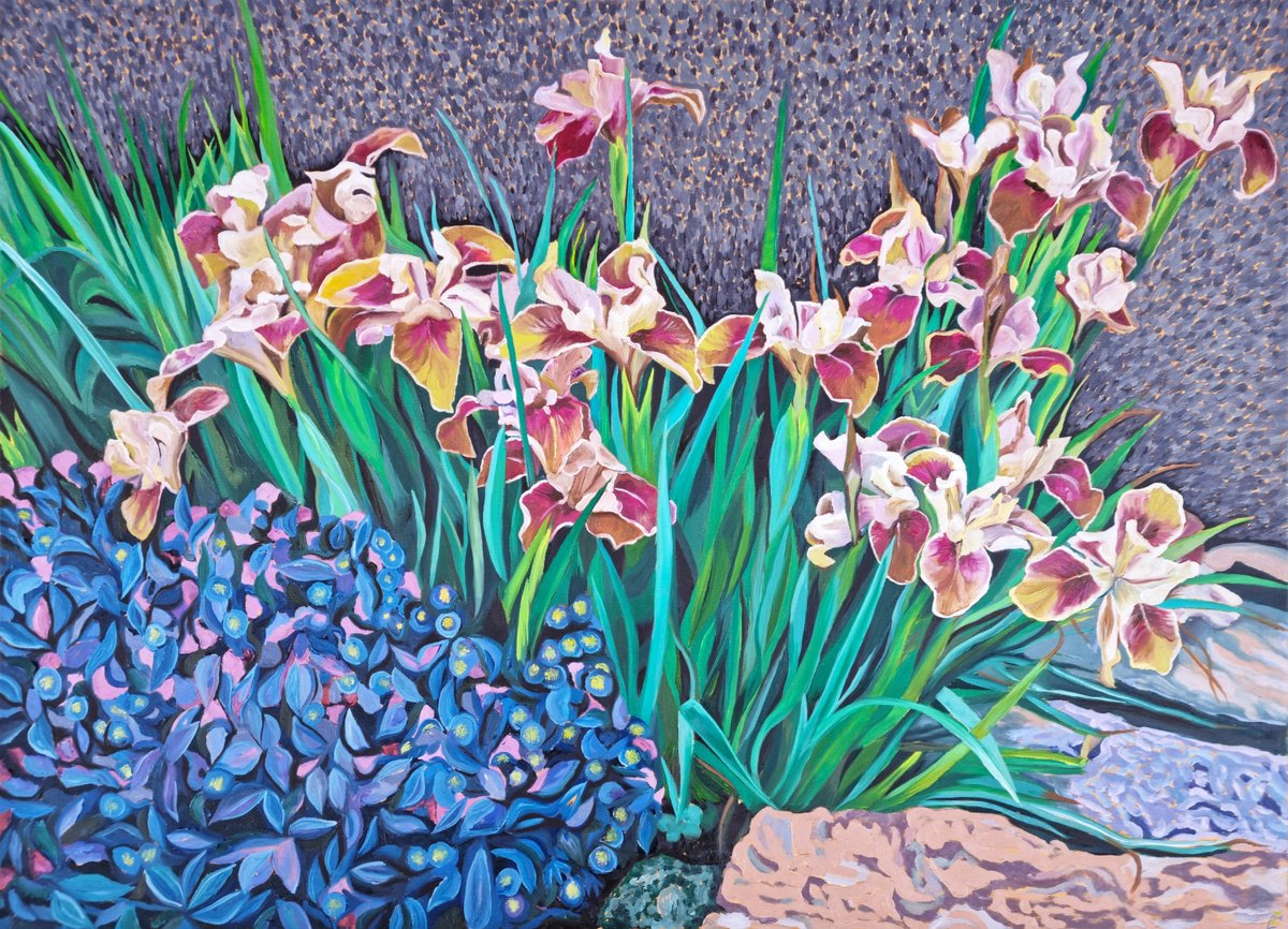Copper Irises by Zulfiya Mukhamadeyeva