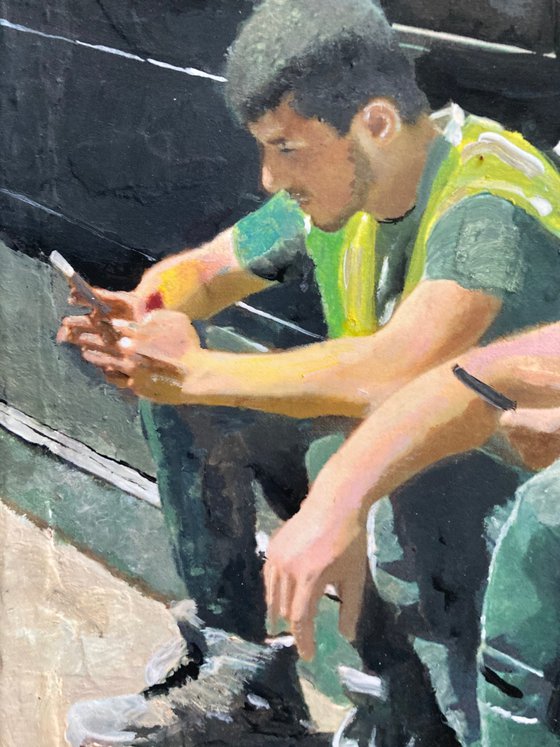 Guys Taking A Break In The Sun