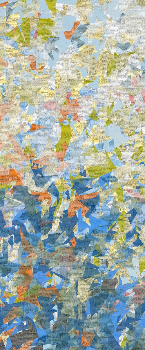 Summer News 127 x 127cm Mixed Media on Canvas by George Hall