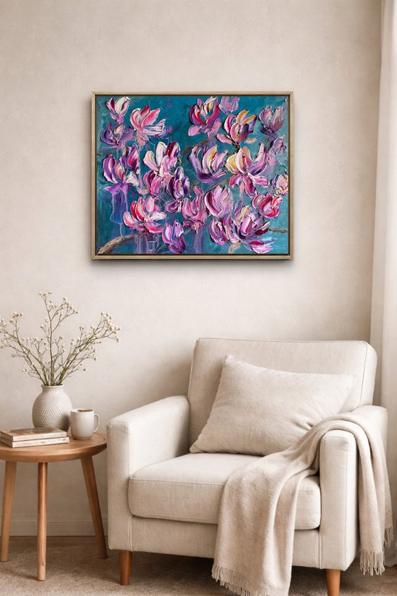 Magnolia on Grey IV