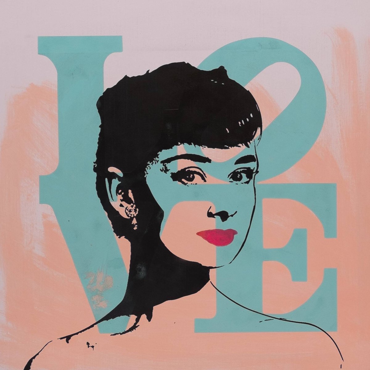 Audrey Hepburn X Love Painting by Dane Shue by Dane Shue