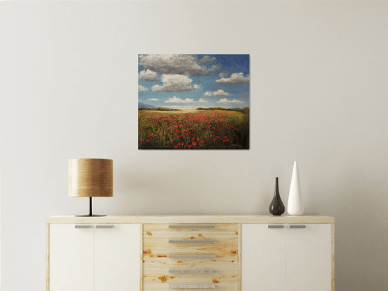 Poppies near the sea