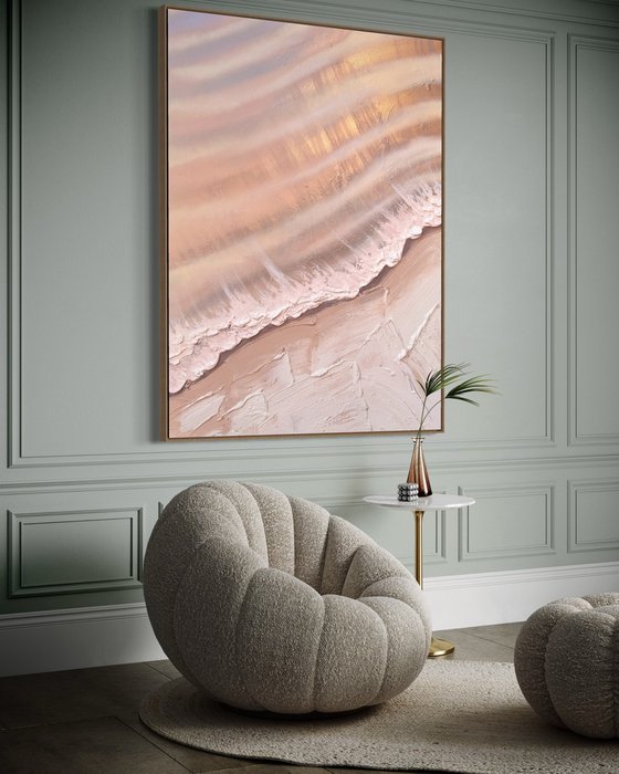 Blush - Original Textured Artwork 90x120cm