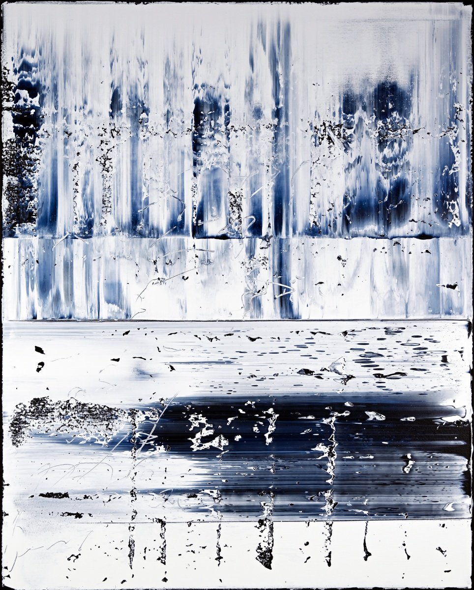 Abstract Acrylic Painting By Sigurdur Olafsson, 31 X 39", Mountain Song, Original Artwork