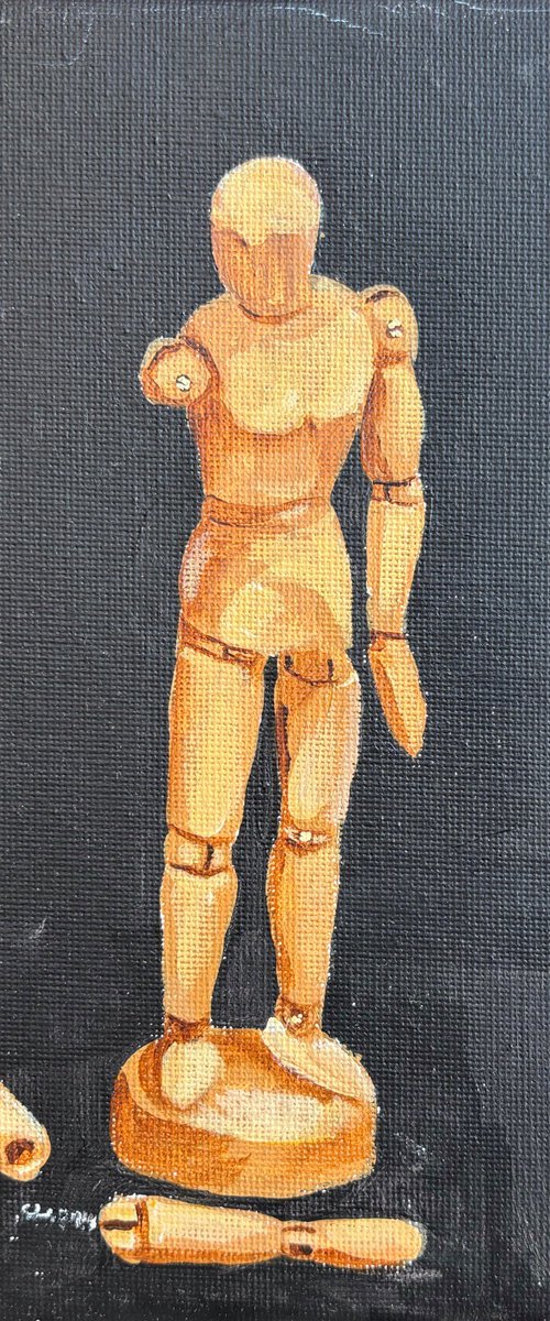 Still life with wooden figure by Dmitry Fedorov