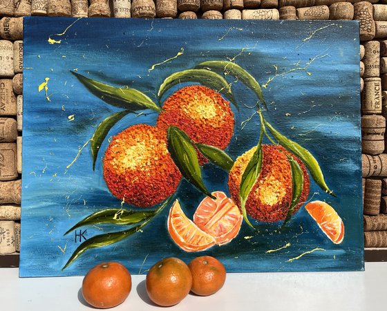 Tangerines Original Oil Painting