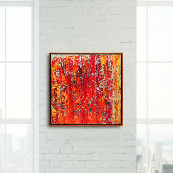 50x50 cm | 19,5x19,5″ Framed Abstract Painting Original oil painting Canvas art