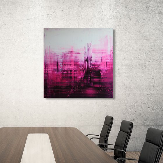 She Likes To Dream In Pink III - 100 x 100 cm - XXL (40 x 40 inches)