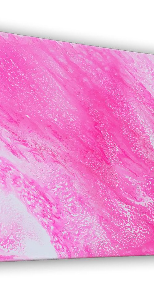 "Pleasure In Pink" - FREE WORLDWIDE Shipping - Original Abstract PMS Acrylic Painting - 20 x 16 inches by Preston M. Smith (PMS)