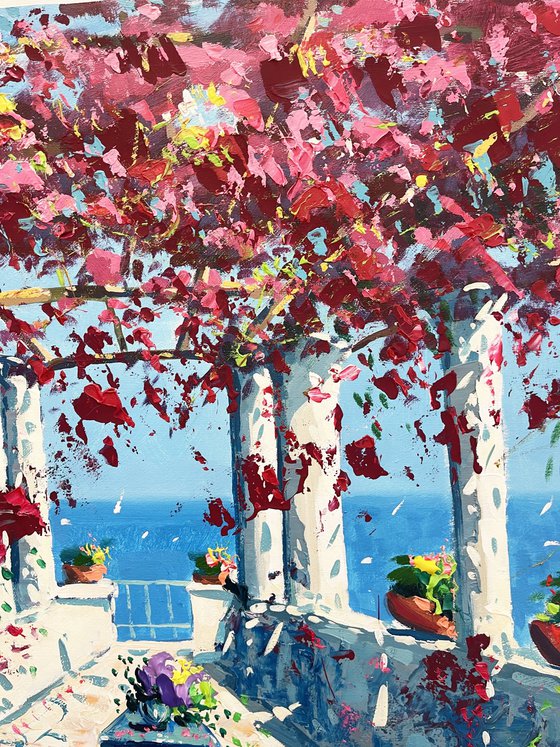 Ravello Oil Painting - Amalfi Coast